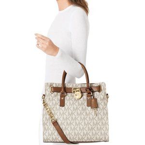 🔥MICHAEL MICHAEL KORS HAMILTON LARGE LOGO TOTE